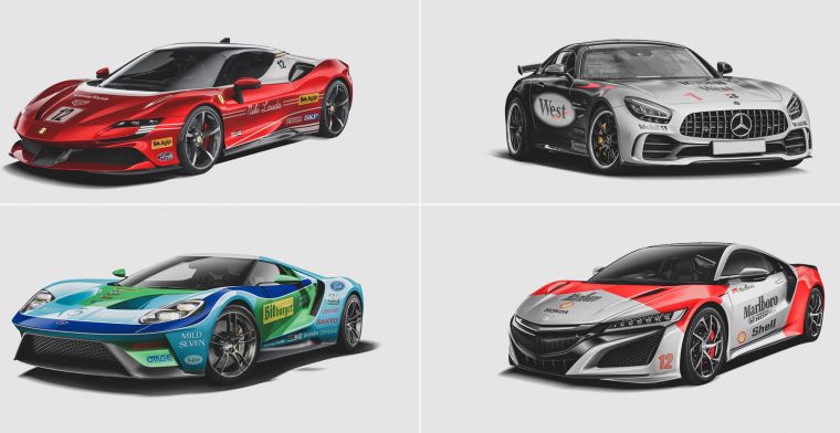 Pictures: Iconic F1 liveries reimagined on modern road cars 